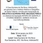 INAUGURAÇÃO DA BIBLIOTECA AÇORIANA PROFESSOR MACHADO PIRES II