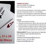TORNEIO DE SUECA – CASA DODS AÇORES DO QUEBEC