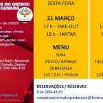 TAKE OUT E JANTAR – CASA DOS AÇORES DO QUEBEC