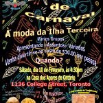 DANÇAS DE CARNAVAL – CASA DOS AÇORES DO ONTÁRIO